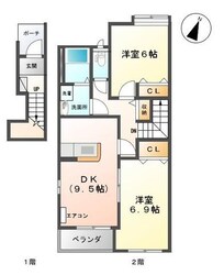 アメニティハウス上冨居の物件間取画像